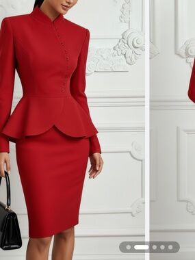 Fehaute two piece Peplum suit